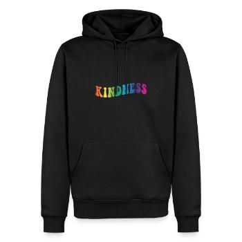 Dicton de gentillesse - Sweat à capuche Premium bio Homme - noir - Devant - Nico (187cm)