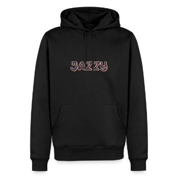 Jazz Jazzy - Männer Premium Bio Hoodie - Schwarz - Vorne - Nico (187cm)