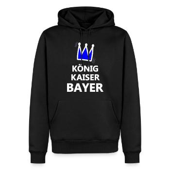 Kaiser aus Bavaria - Männer Premium Bio Hoodie - Schwarz - Vorne - Nico (187cm)