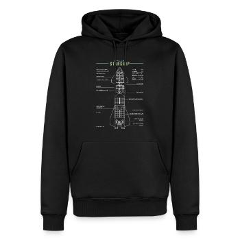 23F 0043 bk - Männer Premium Bio Hoodie - Schwarz - Vorne - Nico (187cm)