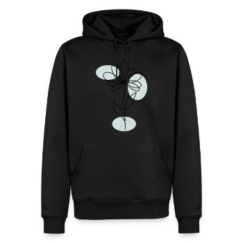 Blume Boho moderne Kunst - Männer Premium Bio Hoodie - Schwarz - Vorne - Nico (187cm)