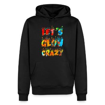 Laisser briller Crazy Retro Citation colorée - Sweat à capuche Premium bio Homme - noir - Devant - Nico (187cm)