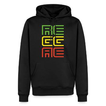 041 - Reggae - Männer Premium Bio Hoodie - Schwarz - Vorne - Nico (187cm)