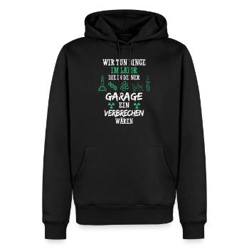 Chimie / Laboratoire / Laboratoire / Sciences / Technicien de laboratoire / chimiste - Sweat à capuche Premium bio Homme - noir - Devant - Nico (187cm)
