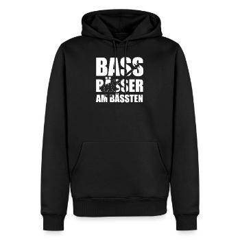Bass Player Gift BASS BÄSSER AM BÄSSTEN Bassist - Männer Premium Bio Hoodie - Schwarz - Vorne - Nico (187cm)