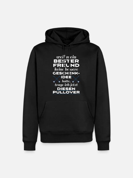 Geschenkidee - bester Freund - Pullover (WEISS) - Männer Premium Bio Hoodie - Schwarz