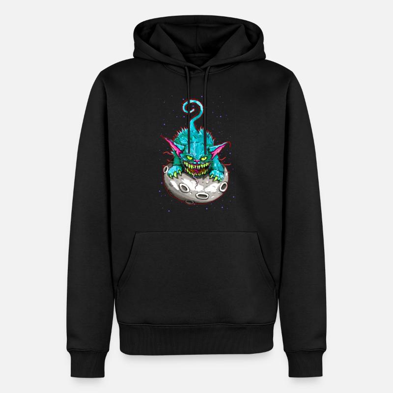ESPACE CAT - Sweat à capuche Premium bio Homme - noir