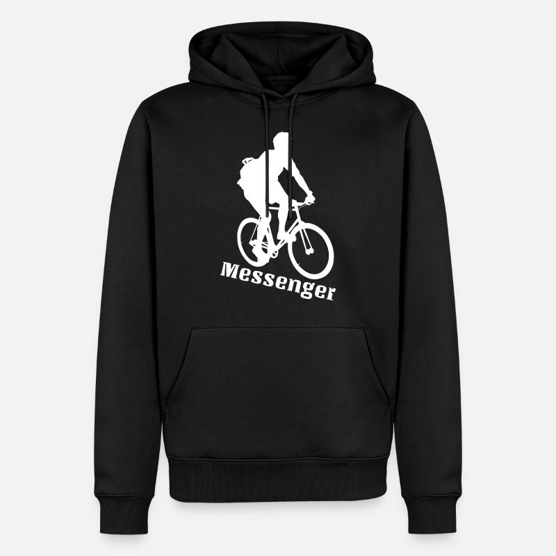 messager - Sweat à capuche Premium bio Homme - noir