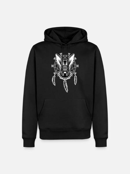 Rabbit - Men’s Premium Organic Hoodie - black