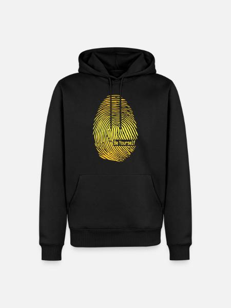 empreinte digitale - Sweat à capuche Premium bio Homme - noir