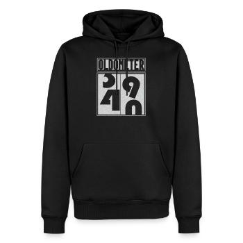 Oldometer 40. Geburtstagsgeschenk - Männer Premium Bio Hoodie - Schwarz - Vorne - Nico (187cm)