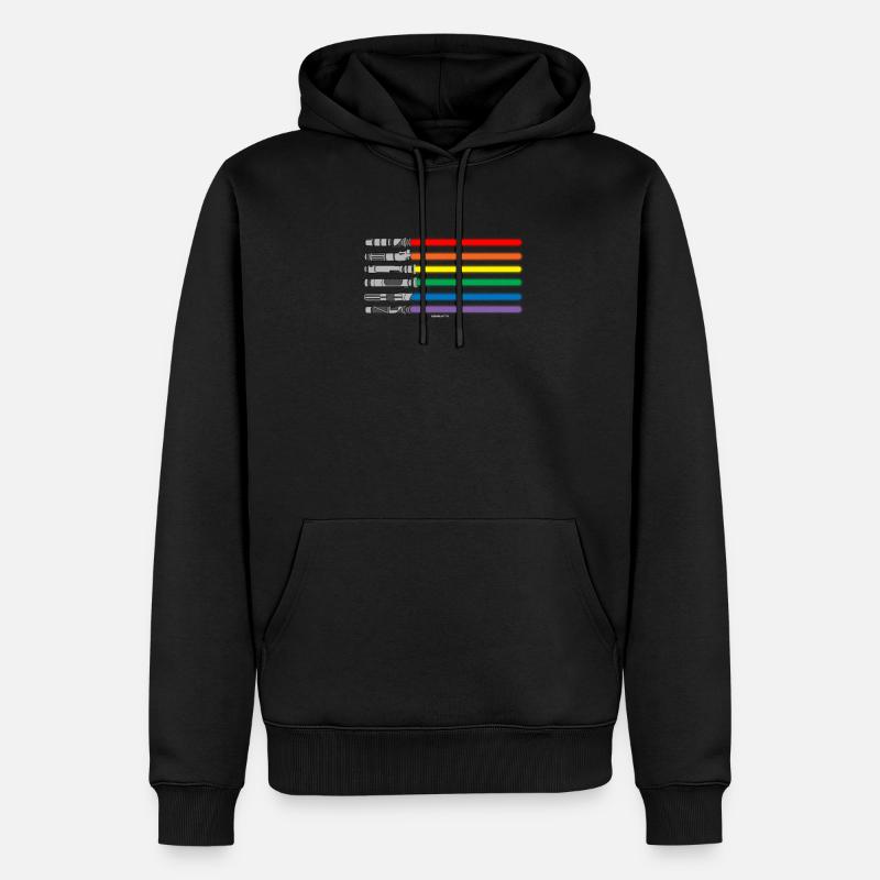 LGBT Lichtschwert Geschenk - Männer Premium Bio Hoodie - Schwarz