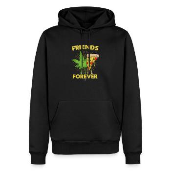 Freunde für immer Geschenk - Männer Premium Bio Hoodie - Schwarz - Vorne - Nico (187cm)