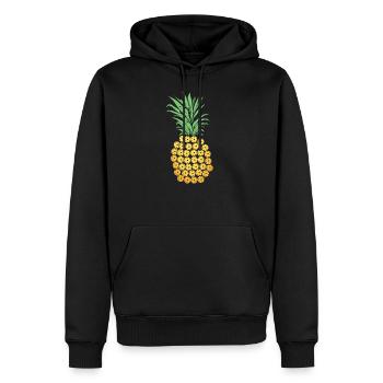 Cadeau ananas pickeball - Sweat à capuche Premium bio Homme - noir - Devant - Nico (187cm)