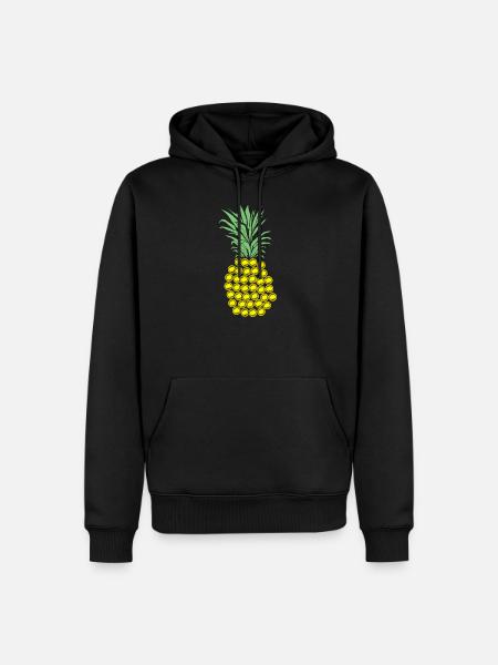 Disc Golf pineapple gift - Men’s Premium Organic Hoodie - black
