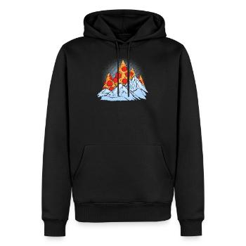 Cadeau de montagne Pizza - Sweat à capuche Premium bio Homme - noir - Devant - Nico (187cm)