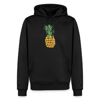 Golf Ananas Cadeau - Sweat à capuche Premium bio Homme - noir - Devant - Nico (187cm)