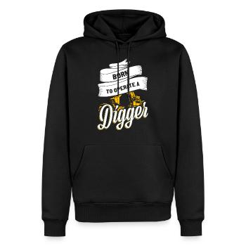 Pelles - Sweat à capuche Premium bio Homme - noir - Devant - Nico (187cm)