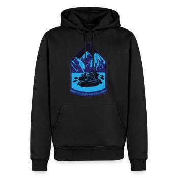 Rafting Sport extrême Rengaine Cadeau - Sweat à capuche Premium bio Homme - noir - Devant - Nico (187cm)