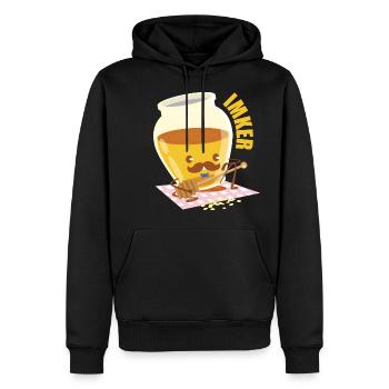 Imker Geschenk Imkerei - Männer Premium Bio Hoodie - Schwarz - Vorne - Nico (187cm)