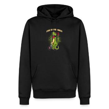 Schauen Sie ma kein Handdinosauriergeschenk - Männer Premium Bio Hoodie - Schwarz - Vorne - Nico (187cm)