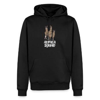 Cadeau de l'équipe d'alpaga - Sweat à capuche Premium bio Homme - noir - Devant - Nico (187cm)