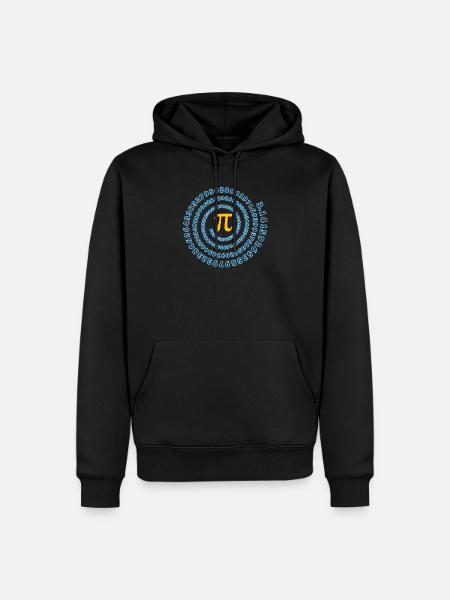 pi symbol mathematics gift - Men’s Premium Organic Hoodie - black