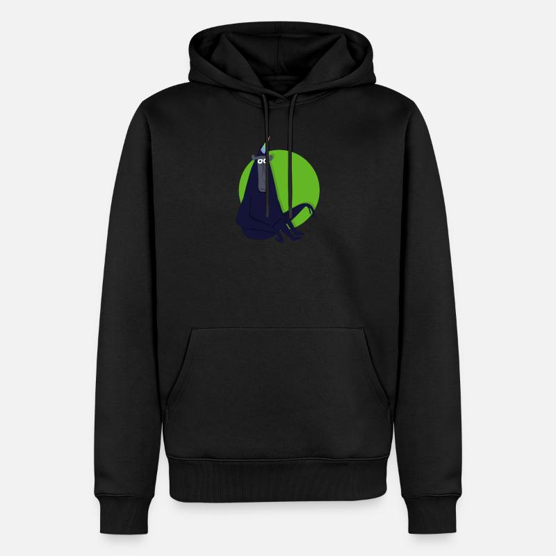 Lustiger Einhorn Affe - Männer Premium Bio Hoodie - Schwarz
