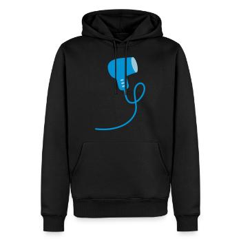 Fön Friseur Frisör Coiffeur Haartrockner 2c - Männer Premium Bio Hoodie - Schwarz - Vorne - Nico (187cm)