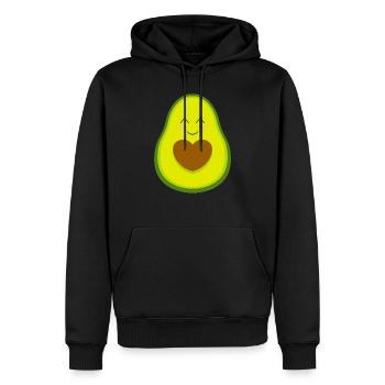 avocat - Sweat à capuche Premium bio Homme - noir - Devant - Nico (187cm)