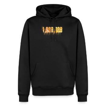 1.000.000 UN MILLION De Dollers Euro - Sweat à capuche Premium bio Homme - noir - Devant - Nico (187cm)
