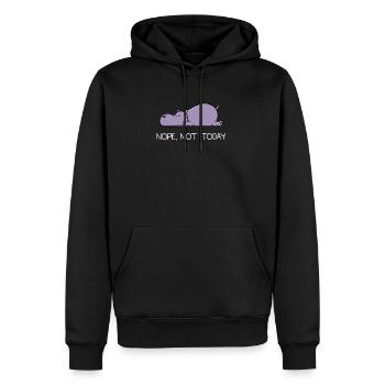 Lustiges faules Hippo Nil pferd Nope Geschenk - Männer Premium Bio Hoodie - Schwarz - Vorne - Nico (187cm)