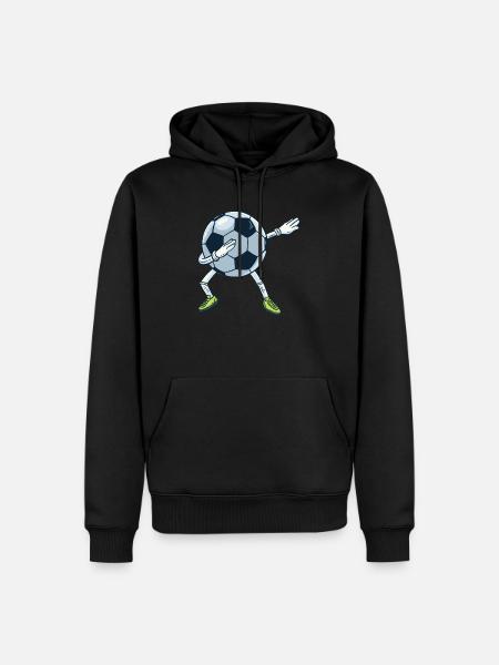 Tamponner le football - Sweat à capuche Premium bio Homme - noir