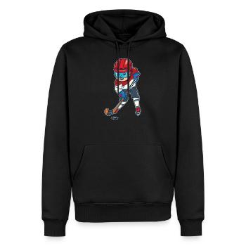 Eishockey - Männer Premium Bio Hoodie - Schwarz - Vorne - Nico (187cm)