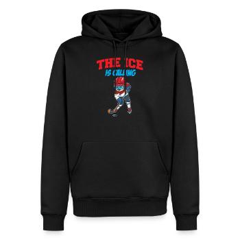 Eishockey - Männer Premium Bio Hoodie - Schwarz - Vorne - Nico (187cm)
