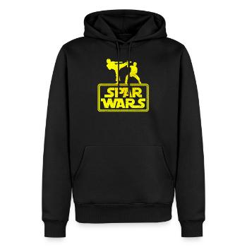 Spar Wars - Lustiges Boxer Sparring Motiv - Männer Premium Bio Hoodie - Schwarz - Vorne - Nico (187cm)