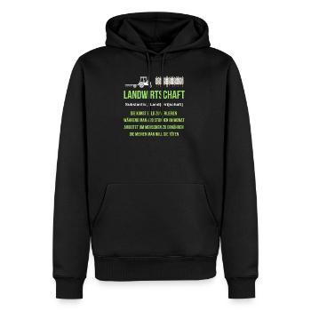 Landwirt Landwirtschaft Bauernhof Bauer Shirt - Männer Premium Bio Hoodie - Schwarz - Vorne - Nico (187cm)