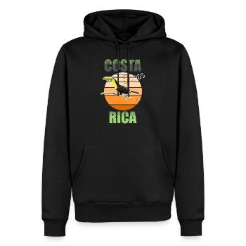 Tucan Costa Rica - Men’s Premium Organic Hoodie - black - Front - Nico (187cm)