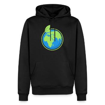 Cadeau pour la démonstration d'un écologiste sur Terre - Sweat à capuche Premium bio Homme - noir - Devant - Nico (187cm)