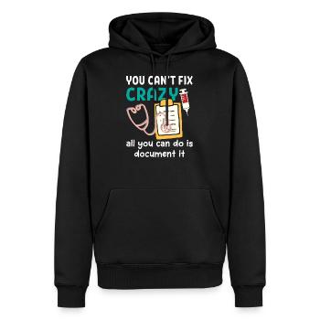 Nurse Tshirt Funny - Männer Premium Bio Hoodie - Schwarz - Vorne - Nico (187cm)