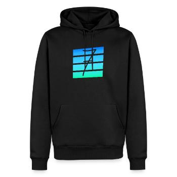 7 - Sweat à capuche Premium bio Homme - noir - Devant - Nico (187cm)