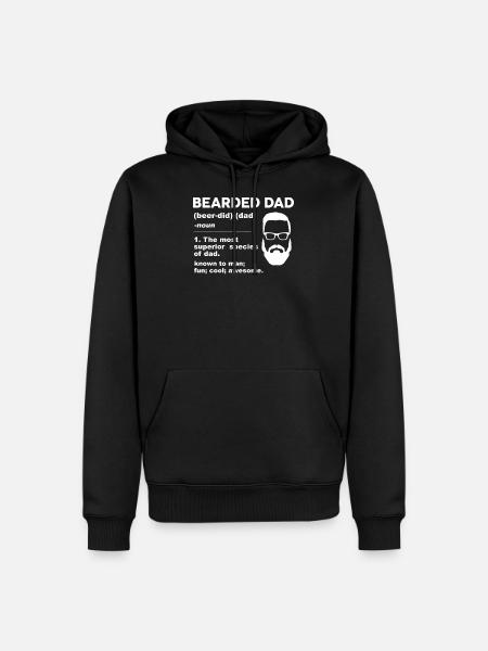 Père Bart - Sweat à capuche Premium bio Homme - noir