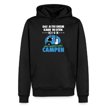 Camper Camping Wohnwagen Wohnmobile Geschenk Mann - Männer Premium Bio Hoodie - Schwarz - Vorne - Nico (187cm)