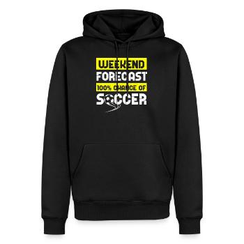 Football football - Sweat à capuche Premium bio Homme - noir - Devant - Nico (187cm)