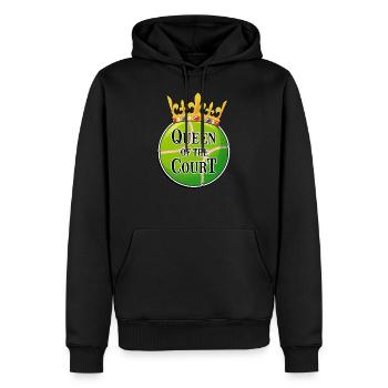 Tennis Damen Frauen Tennisspielerin Geschenk Idee - Männer Premium Bio Hoodie - Schwarz - Vorne - Nico (187cm)