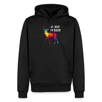 Oh Deer Im Queer Gay LGBT Hirsch lustiges Geschenk - Männer Premium Bio Hoodie - Schwarz - Vorne - Nico (187cm)