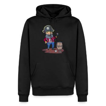 Pirat Räuber Rum - Männer Premium Bio Hoodie - Schwarz - Vorne - Nico (187cm)