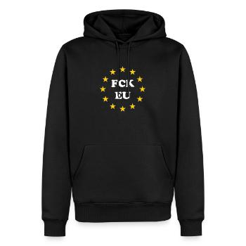 Fck Eu Anti Europe - Sweat à capuche Premium bio Homme - noir - Devant - Nico (187cm)
