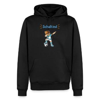 Schule Einschulung Schulanfang Schultüte Fußball - Männer Premium Bio Hoodie - Schwarz - Vorne - Nico (187cm)
