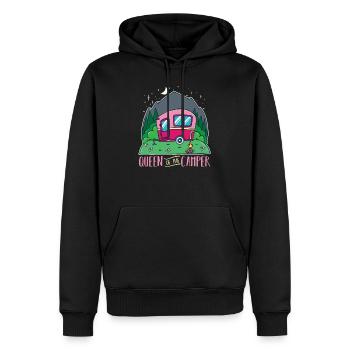 Caravanes camping car campeurs - Sweat à capuche Premium bio Homme - noir - Devant - Nico (187cm)
